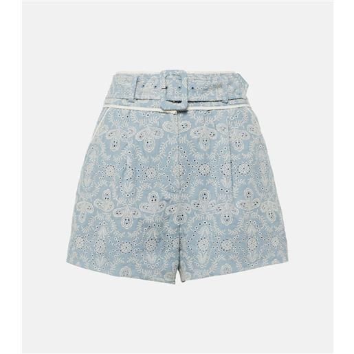 Veronica Beard shorts hobbes in cotone a vita alta