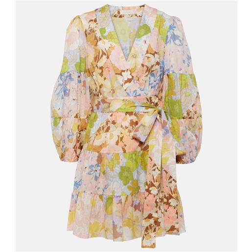 Zimmermann abito a portafoglio pop in cotone