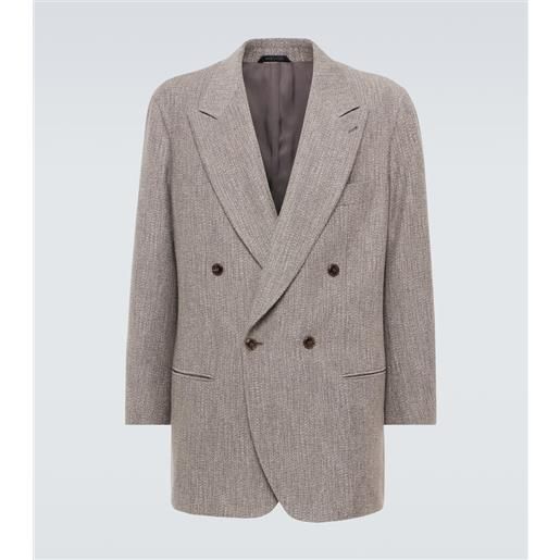 Giorgio Armani blazer doppiopetto in jacquard
