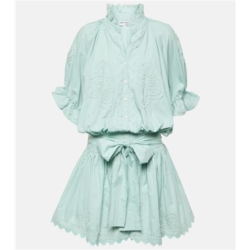 Juliet Dunn miniabito in popeline di cotone