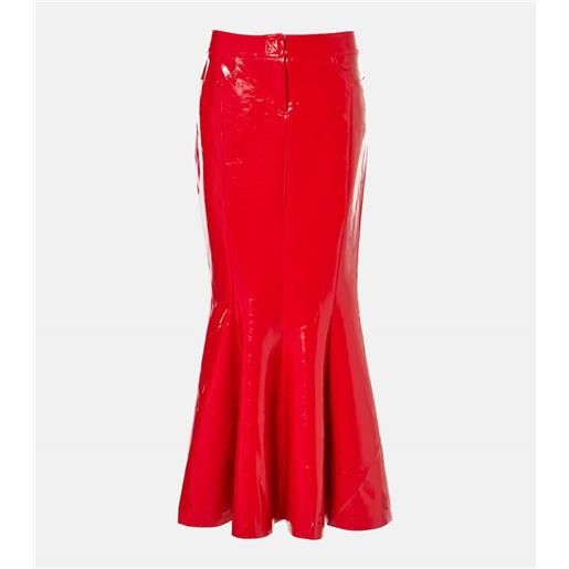 Norma Kamali gonna lunga jean in similpelle