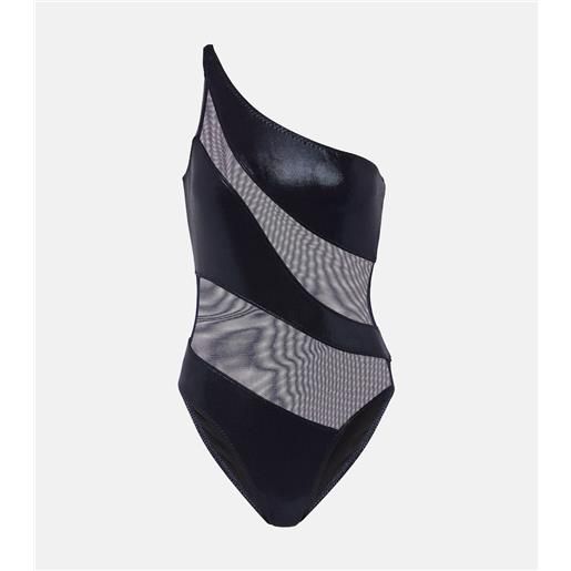 Norma Kamali costume intero monospalla snake