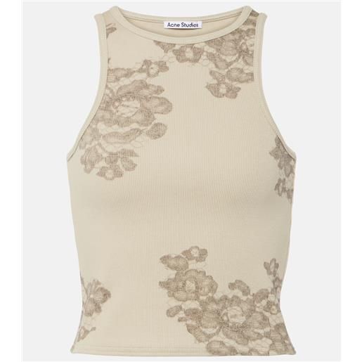 Acne Studios tank top in misto cotone con stampa