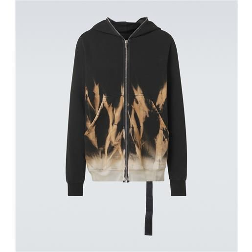 Rick Owens felpa jumbo gimp in cotone con cappuccio