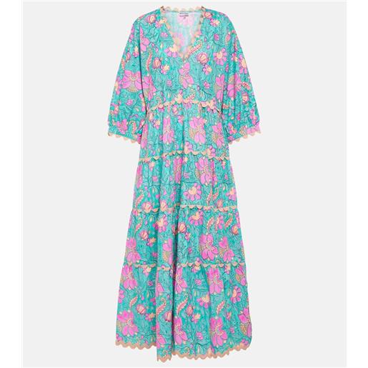 Juliet Dunn abito lungo in popeline di cotone