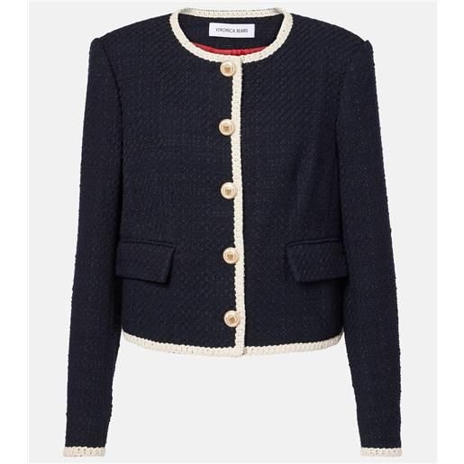 Veronica Beard giacca cropped mabel in tweed