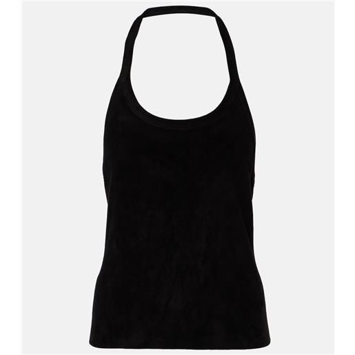 Stouls top cherry in suede