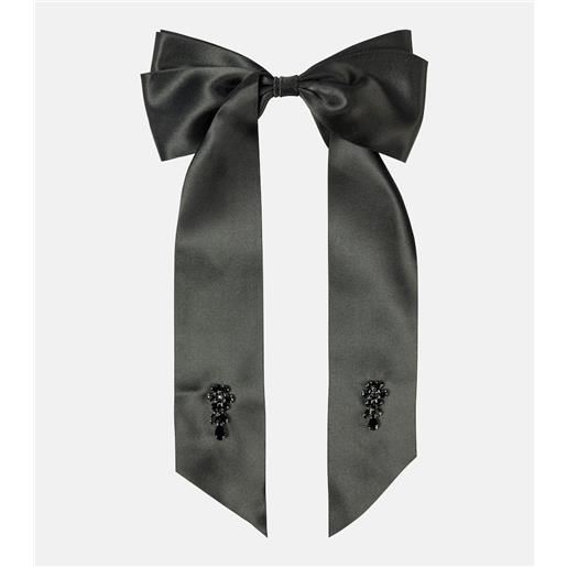 Simone Rocha fermacapelli in raso con fiocco