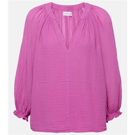 Velvet blusa denice in cotone