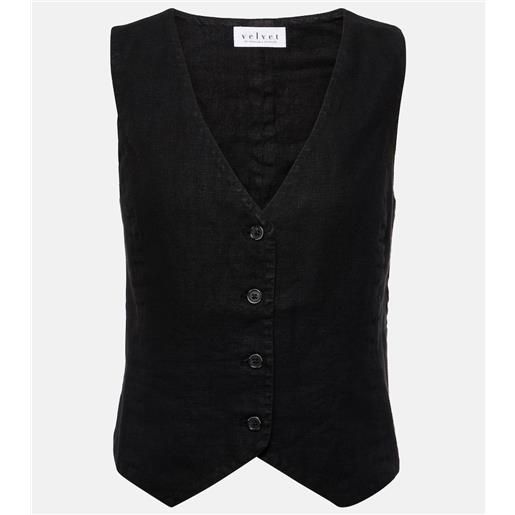 Velvet gilet mylie in lino