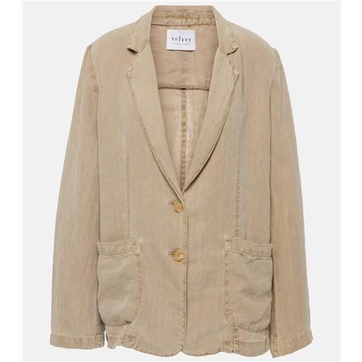 Velvet blazer lenny in lino