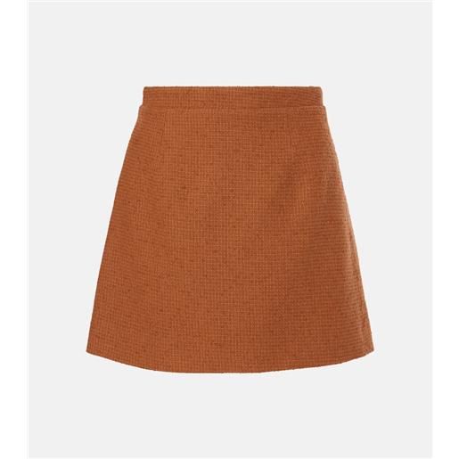 Patou minigonna iconic in misto lana e cotone