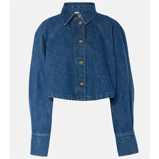 Patou camicia cropped di jeans