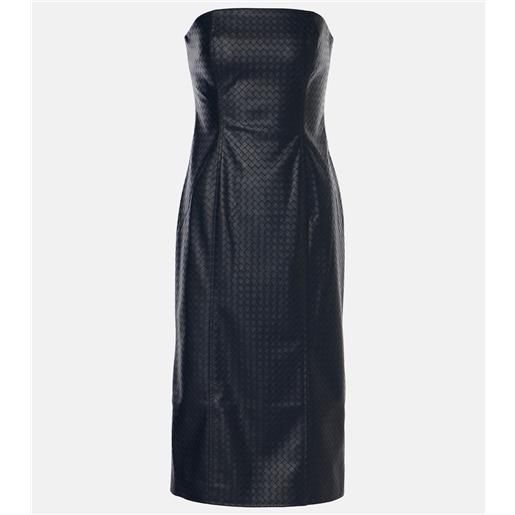 Rotate abito midi in similpelle