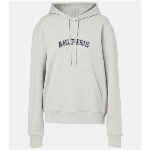 Ami Paris felpa in jersey di cotone con logo