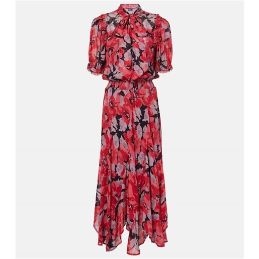 Polo Ralph Lauren abito midi in georgette con stampa