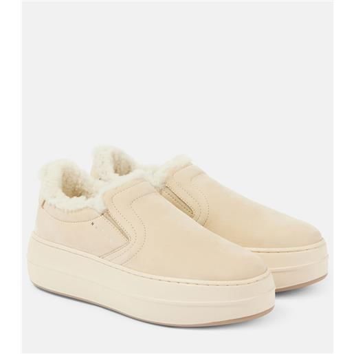 Hogan slip-on skyscraper in suede con platform