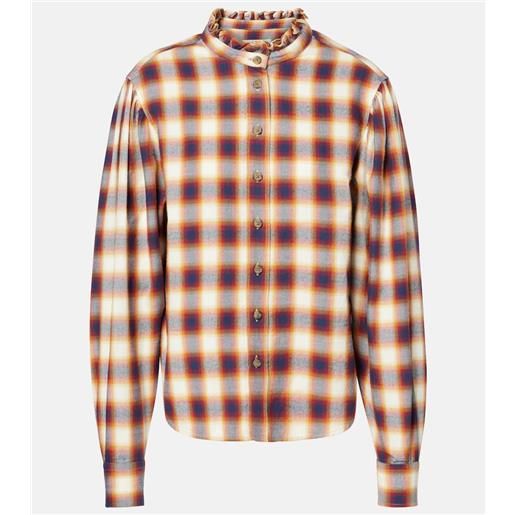 Marant Etoile camicia janci in cotone a quadri