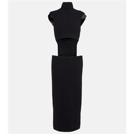Sportmax abito midi arabba in lana e cashmere