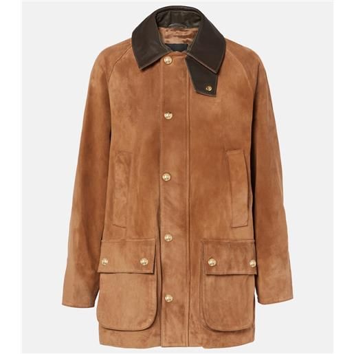 Nili Lotan parka kedem in suede con pelle