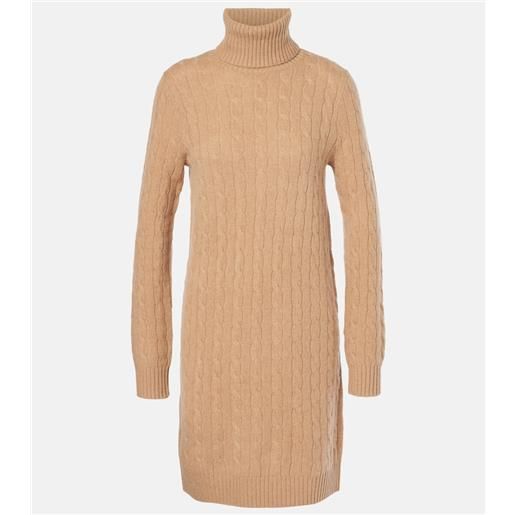 Polo Ralph Lauren abito midi in lana e cashmere a trecce