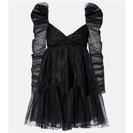 Zimmermann abito corto in tulle point d'esprit