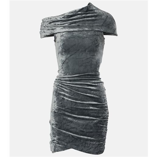 Rick Owens abito corto lola in velluto