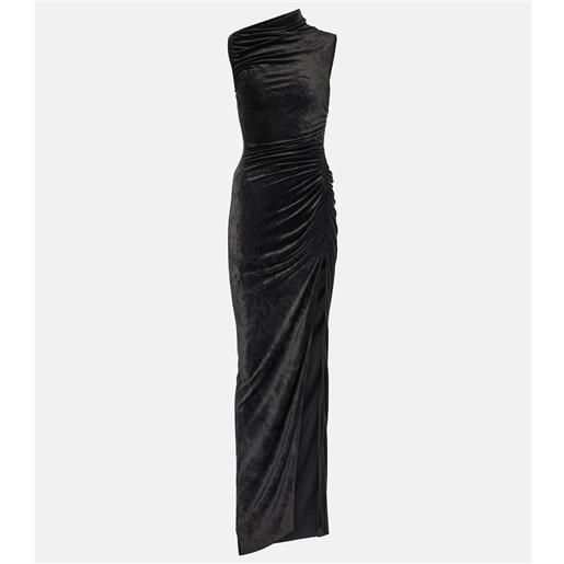 Rick Owens lilies - abito lungo svita in jersey di velluto