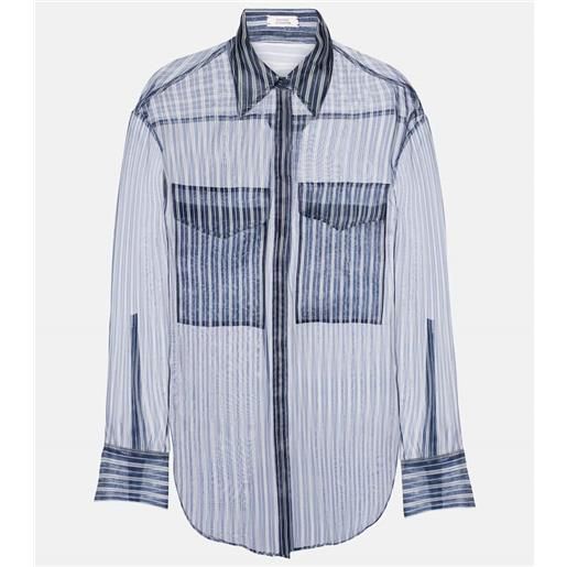 Dorothee Schumacher blusa in organza di seta a righe