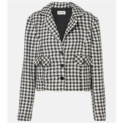 Rixo giacca cropped pied-de-poule