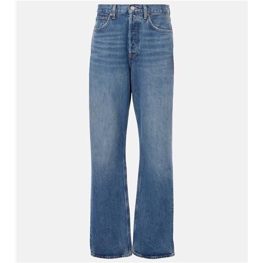 Agolde jeans kelly a vita alta e gamba larga