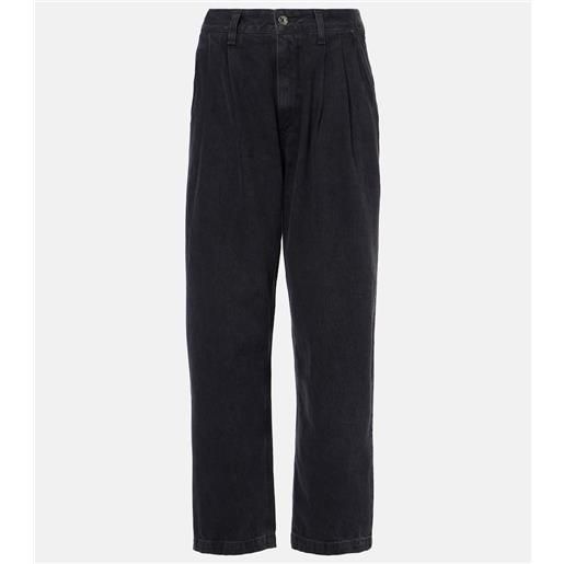 Agolde jeans slater a vita alta e gamba larga