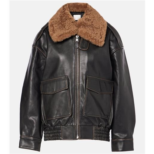 Citizens of Humanity giacca in pelle santiago con shearling