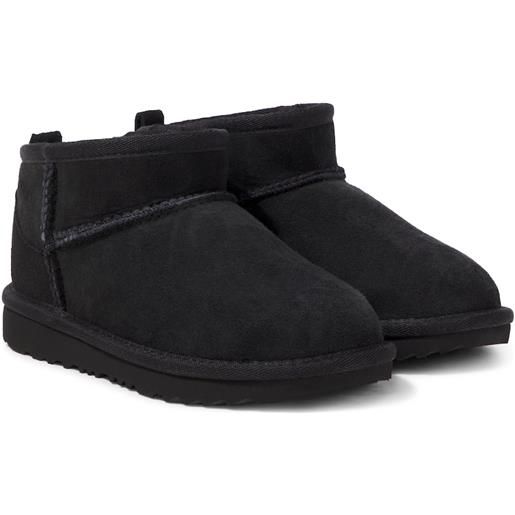 UGG Kids stivali classic ultra mini in suede con shearling