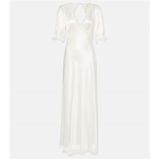 Rixo abito lungo annabella in raso con pizzo