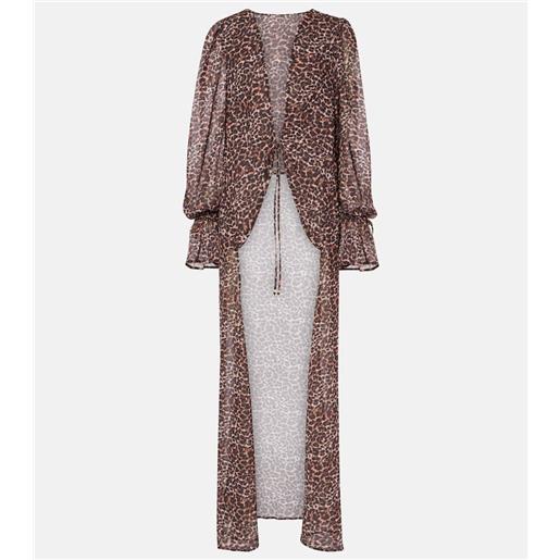 Bananhot pareo con stampa leopardata