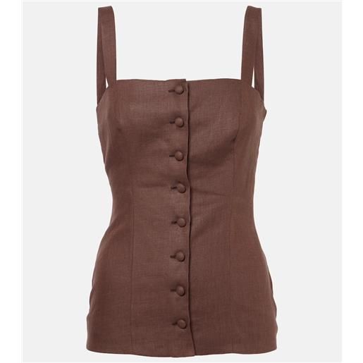 Faithfull gilet corbiere in lino