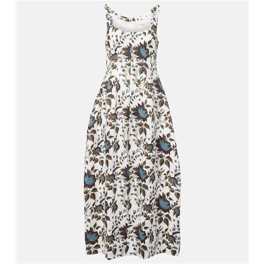 Faithfull abito lungo in lino con stampa