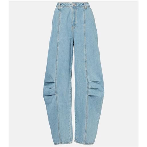 Rotate jeans barrel a vita alta