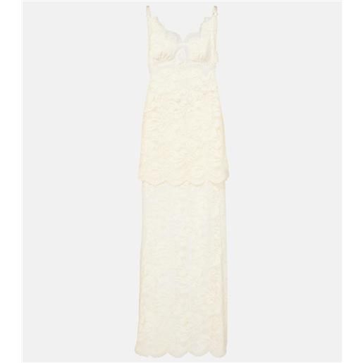 Rabanne abito lungo in pizzo