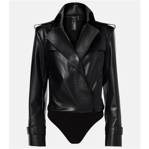 Norma Kamali body in similpelle