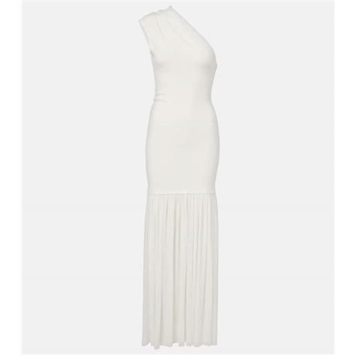 Proenza Schouler abito lungo monospalla cora in chiffon di crãªpe