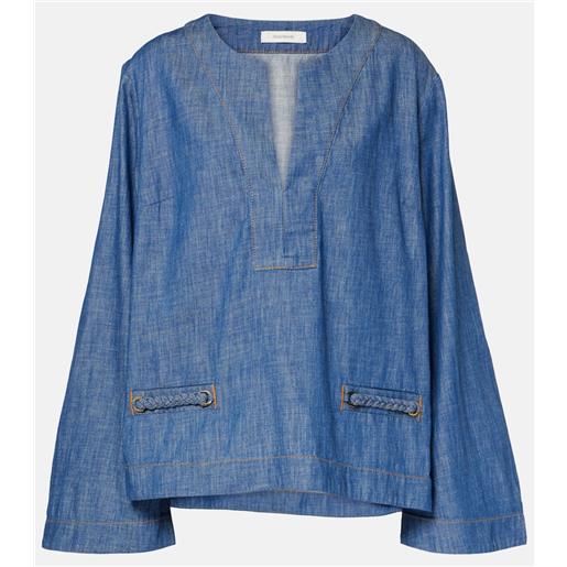 Zimmermann blusa di jeans wylie