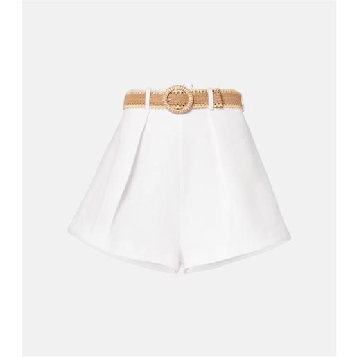 Zimmermann shorts acacia tuck in cotone a vita alta
