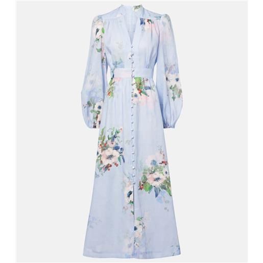 Zimmermann abito midi everley in lino