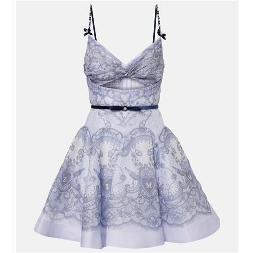 Zimmermann abito corto crush twist front in pizzo