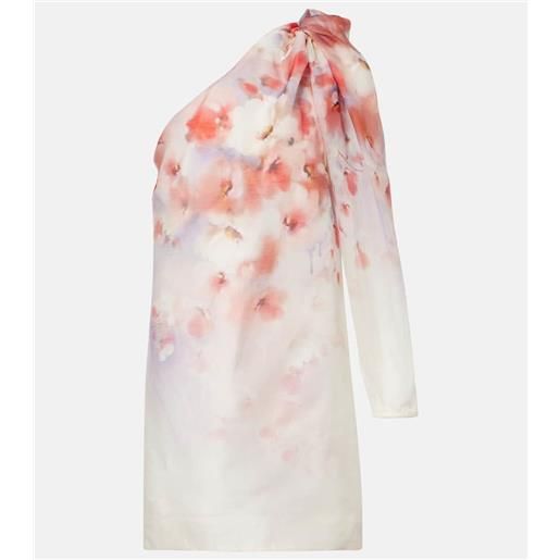 Zimmermann abito corto scarlet in lino e seta