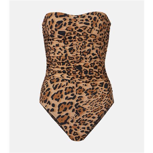 Karla Colletto costume intero con cintura e stampa