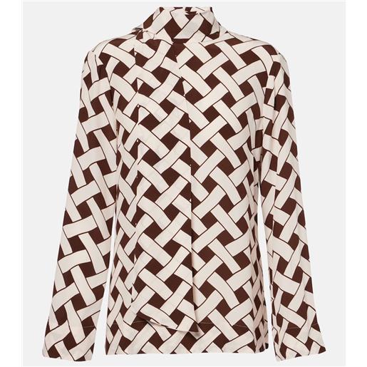 Rixo blusa libra con fiocco e stampa