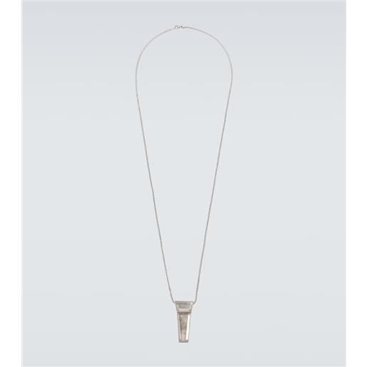 Rick Owens collana crystal trunk charm con pendente
